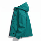 Men's Sporty Rain Jacket | Adjustable Hood | Zip Pockets | Hip Length