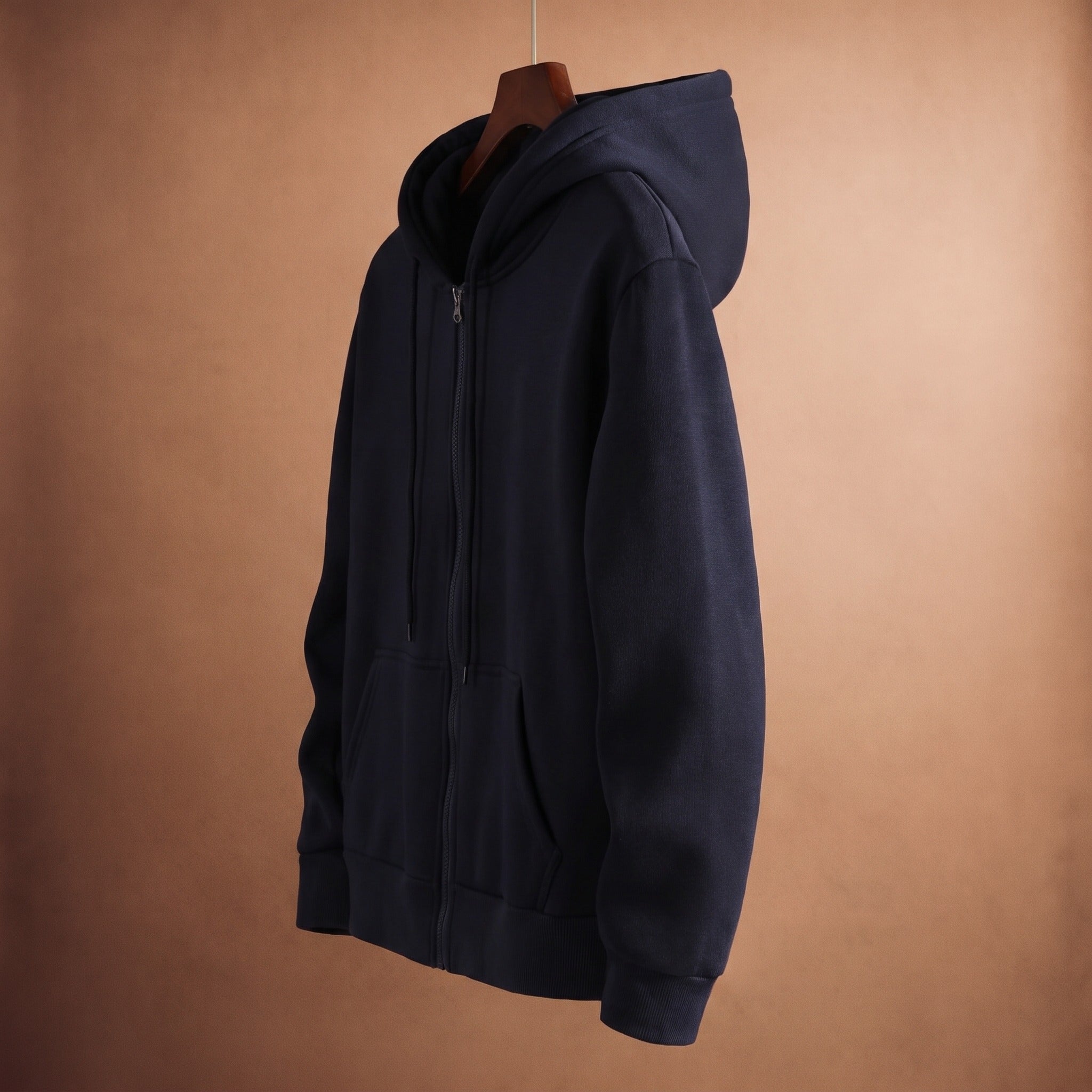 Men's Full Zip Hoodie | Drawstring Hood | 7 Colours