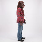 Werewolf costume with red plaid shirt and claw gloves worn by person | Chaps London