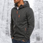 Men's Zip Hoodie with Chest and Sleeve Pockets | 9 Colours