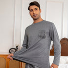 Men's Relaxed Check Pyjamas | Grey