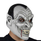 Gray vampire mask with fangs, pointed ears, worn by a person | Chaps London