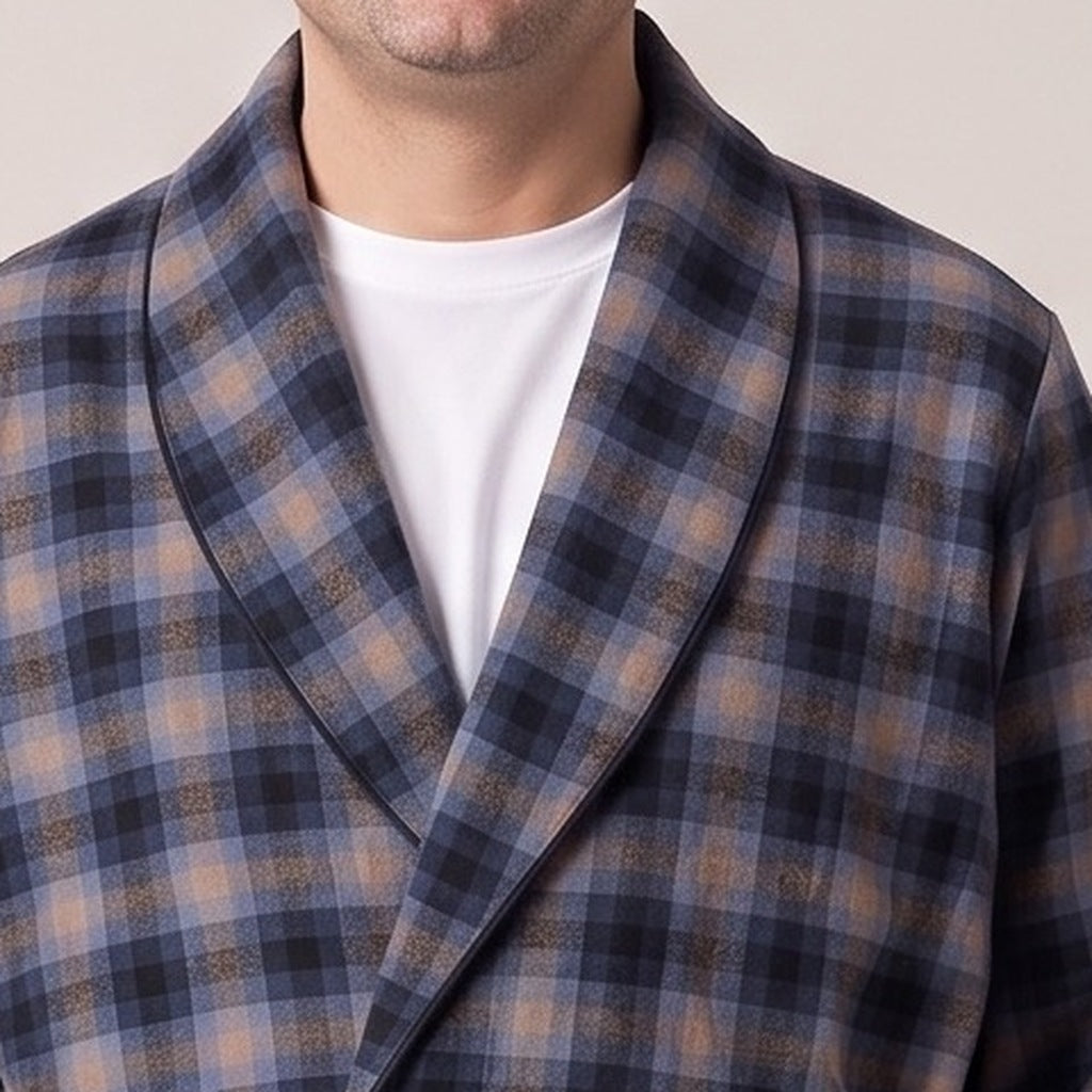 Men's Flannel Dressing Gown | Tie Belt | 3 Colours