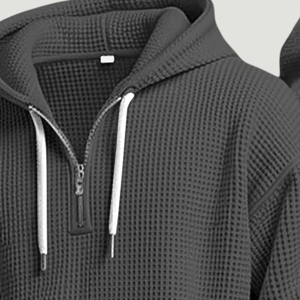 Men's Waffle Half Zip Tracksuit | Hoodie and Joggers | 6 Colours
