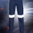 Men's Reflective Work Trousers | Cotton | Cargo | Navy