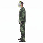 Tattered beige skeleton zombie costume with hood, shown on mannequin | Chaps London
