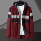Men's Striped Knit Hooded Cardigan | Teddy Lining | 5 Colours