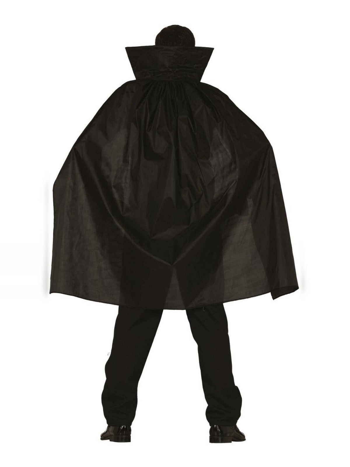 Vampire costume, back view with long black cape