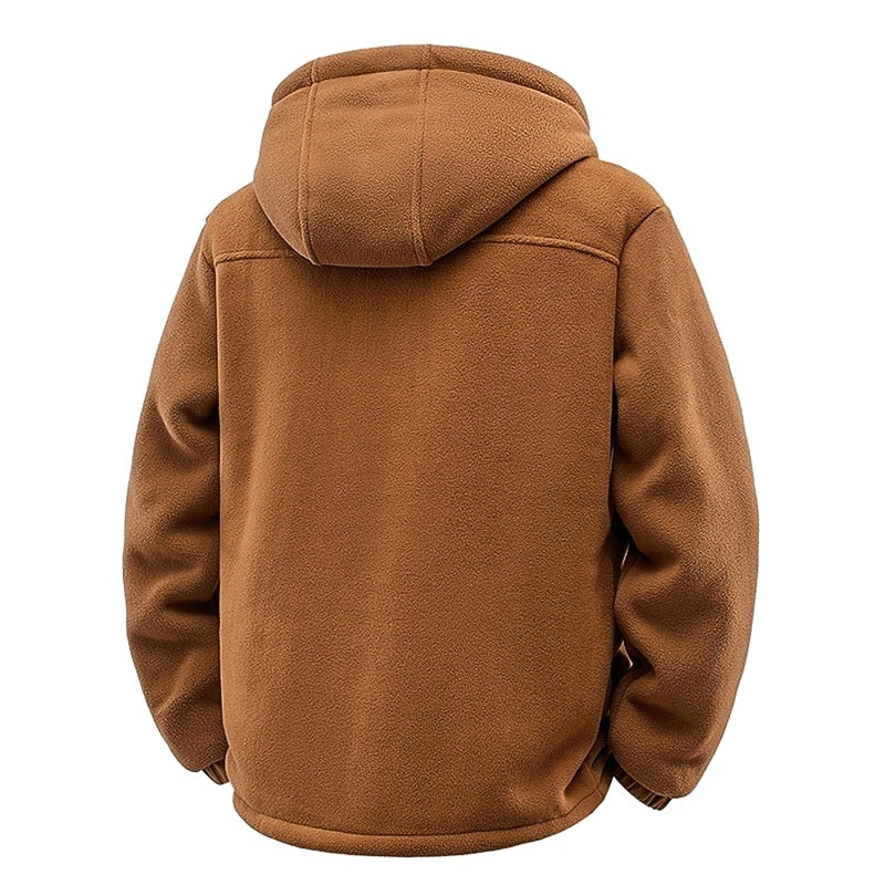 Men's Teddy Lined Fleece Zip Jacket with Hood | 3 Colours
