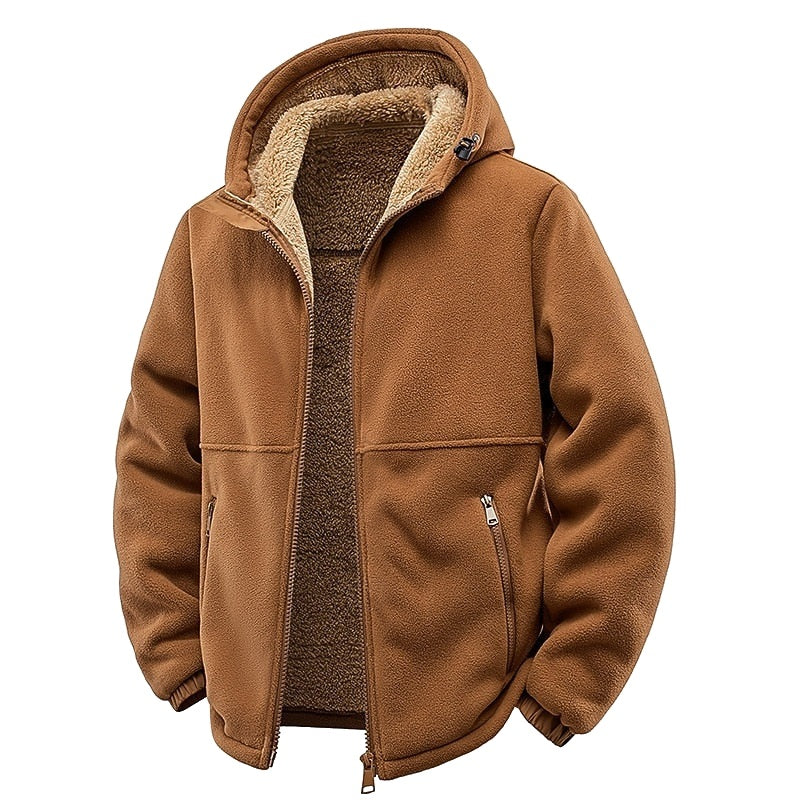Men's Teddy Lined Fleece Zip Jacket with Hood | 3 Colours