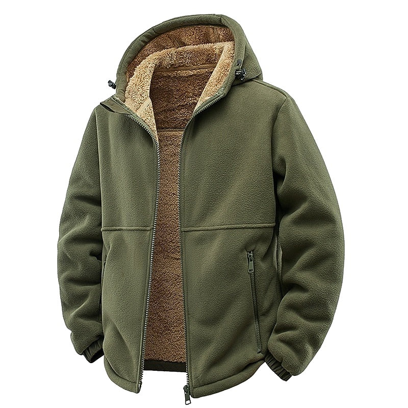 Men's Teddy Lined Fleece Zip Jacket with Hood | 3 Colours