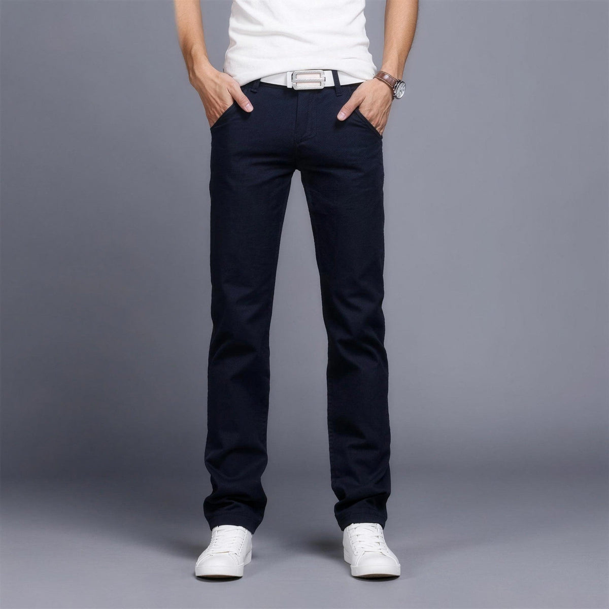 Men's Stretch Chinos | Cotton | Straight Leg