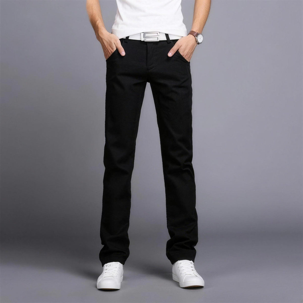 Men's Stretch Chinos | Cotton | Straight Leg