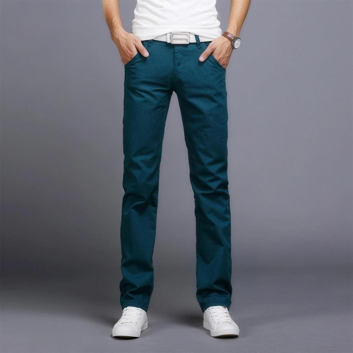 Men's Stretch Chinos | Cotton | Straight Leg
