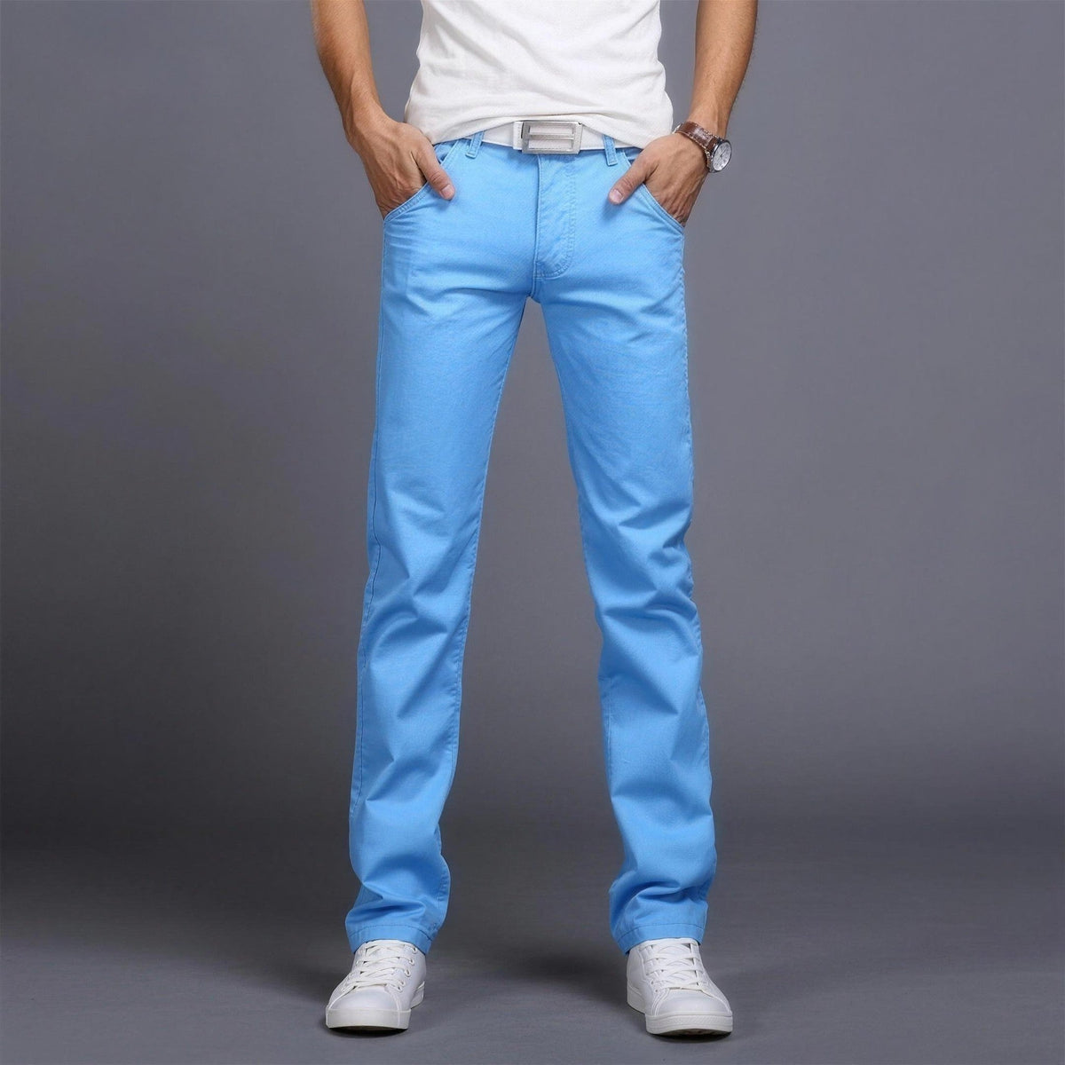 Men's Stretch Chinos | Cotton | Straight Leg